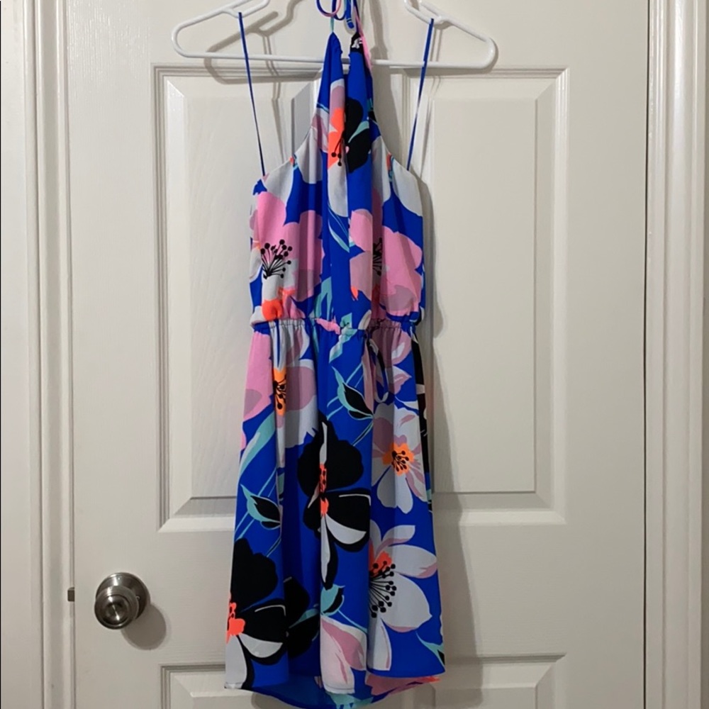Express Floral Backless Dress